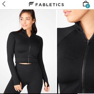 Fabletics Luciana Rib Seamless Long Sleeve Zip Up